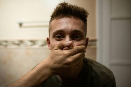 man dealing with trauma